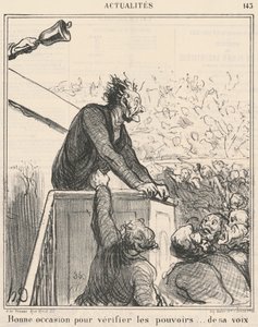 Goede gelegenheid om te controleren... door Honoré Daumier