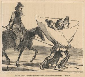 Boeket gestuurd ... Aan de keizer van Rusland ... door Honoré Daumier