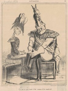 Het gaat niet ... zoals hij zou willen door Honoré Daumier