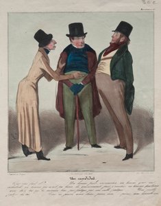 Caricaturana (Plaat 48): Een Kandidaat door Honoré Daumier