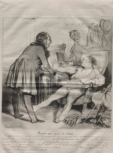 Caricaturana, plaat 72: Recept om Koliek te Genezen door Honoré Daumier
