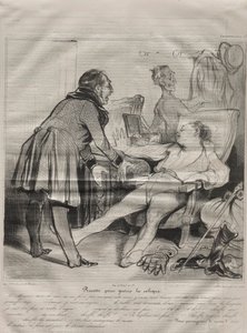 Caricaturana, plaat 72: Recept om koliek te genezen, 14 januari 1838 door Honoré Daumier