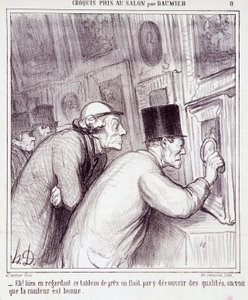 Cartoon over kunstliefhebbers. Serie 