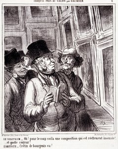 Cartoon over kunstliefhebbers. Serie 