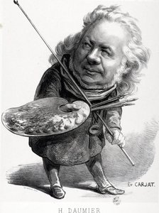 Spotprent door Honore Daumier, Franse graveur, schilder en beeldhouwer. Carjat gravure. Dim: 29,5x23cm. Arbaud Museum.