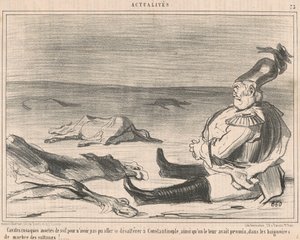 Kozakkenpaarden gestorven van dorst ... door Honoré Daumier