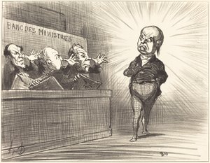Het is nog niet deze keer... door Honoré Daumier