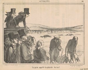 Wat men de geneugten van de renbaan noemt door Honoré Daumier