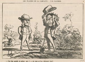 Het is heel aangenaam om te tuinieren door Honoré Daumier