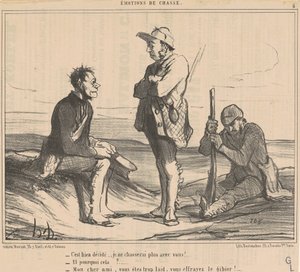 Het is goed besloten... Ik zal niet meer met jullie jagen! door Honoré Daumier