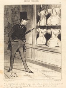 Het is uniek! Ik heb vier maten genomen... door Honoré Daumier