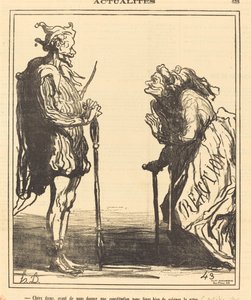 Chère dame, avant de nous donner... door Honoré Daumier
