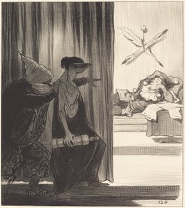 Clytemnestre geduwd door mimi Véron... door Honoré Daumier