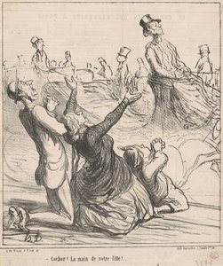 Koetsier! De hand van onze dochter! door Honoré Daumier