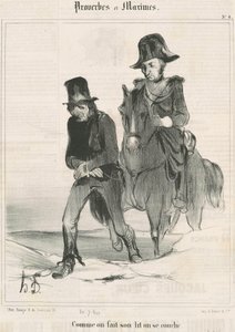 Zoals men zijn bed opmaakt, zo ligt men door Honoré Daumier