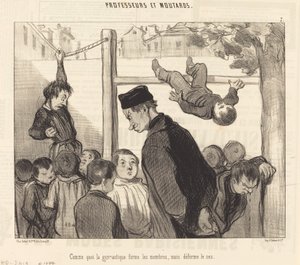 Hoe gymnastiek de ledematen vormt... door Honoré Daumier