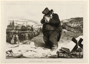 Verpletterde Lafayette!... In de val gelokt, oude kerel! 1834 door Honoré Daumier