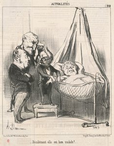 Ze is beslist erg ziek! door Honoré Daumier