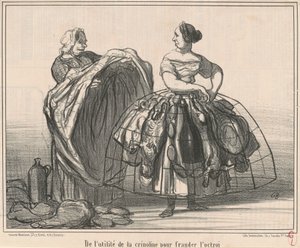 Over het nut van de hoepelrok om de accijns te ontduiken door Honoré Daumier