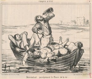 Vrolijk de Rivier van het Leven Afvarend