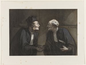 Deux avocats: la poignée de main
