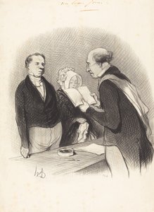 Voor de burgemeester door Honoré Daumier