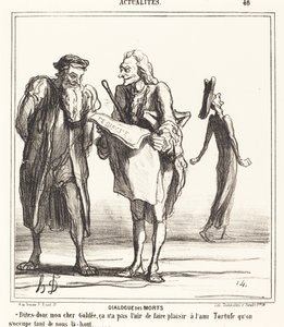 Dialoog van de doden door Honoré Daumier