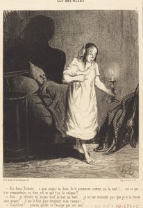 Dis donc, Bichette... a quoi songes-tu donc... door Honoré Daumier