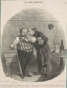 Zeg eens, Ravignard, als onze vrouwen ons zouden zien! door Honoré Daumier