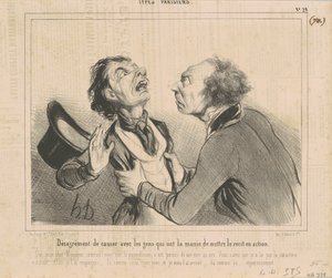 Ongemak van praten met mensen... door Honoré Daumier