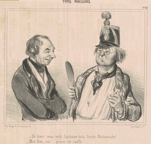 Eh bien! Vous voila capitaine de la garde nationale door Honoré Daumier