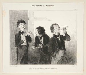 Eleves de sixieme voulant jouer aux rhetoriciens door Honoré Daumier