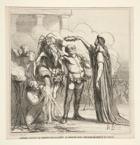 Empedocles ontvangt door Honoré Daumier