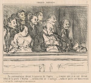 In Contemplatie voor het Schip van de Opera door Honoré Daumier