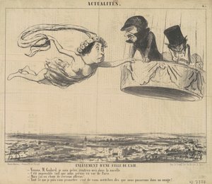 Ontvoering van een luchtmeisje door Honoré Daumier