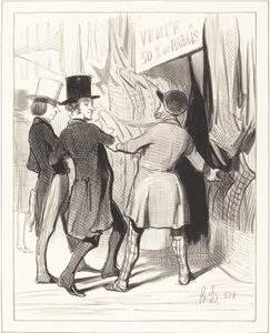 Entrez Messieurs... voici de magnifiques... door Honoré Daumier