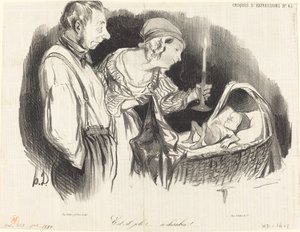 Est-il joli!... ce chérubin!... door Honoré Daumier