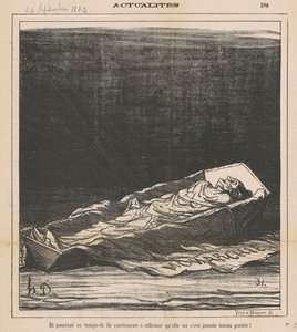 En ondertussen blijven ze volhouden dat ze nooit beter is geweest! door Honoré Daumier