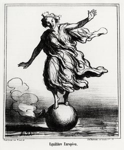 Europese balans. Illustratie door Honore Daumier, gepubliceerd in het nieuws, 