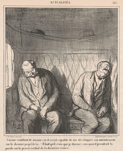 Laten we doen alsof we slapen ... door Honoré Daumier
