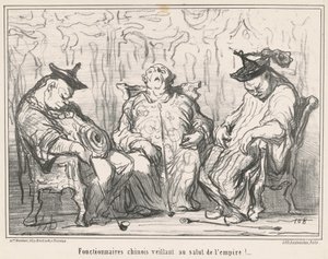 Ambtenaren ... waken over het heil van het rijk! ... door Honoré Daumier