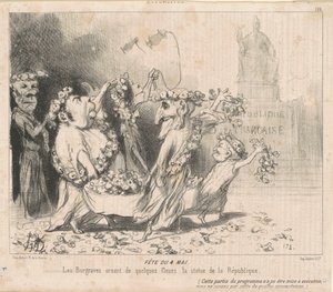 Feest van 4 mei door Honoré Daumier