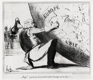 Duitsland: bigre!... ik had ongelijk om heel Europa op mijn handen te leggen. Illustratie door Honore Daumier, gepubliceerd in het nieuws, 