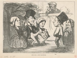 Groot bal met klein orkest... (recto); Een vennootschap onder firma (verso) door Honoré Daumier