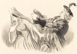 Hamlet door Honoré Daumier
