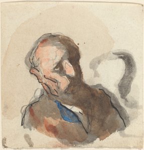 Hoofd van een Man door Honoré Daumier