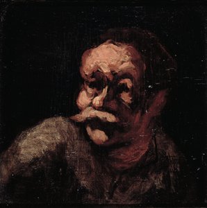 Hoofd van een man door Honoré Daumier
