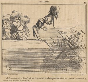 Ik moet toegeven dat ik net een ... door Honoré Daumier