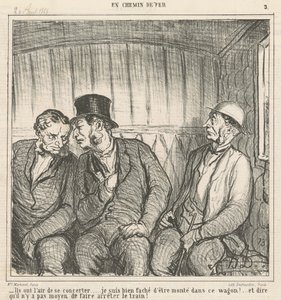 Ze lijken te overleggen ... door Honoré Daumier