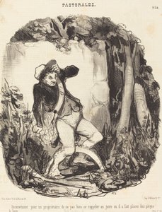 Ongemakkelijk voor een eigenaar om niet... door Honoré Daumier